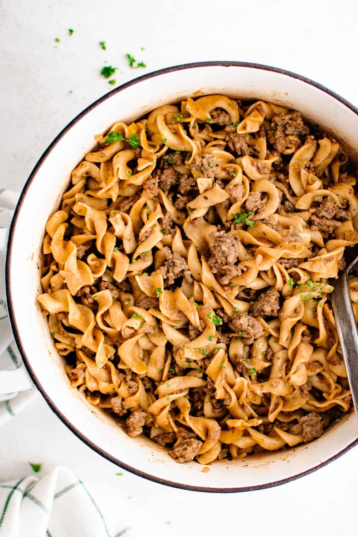 One Pot Mississippi Beef and Noodles