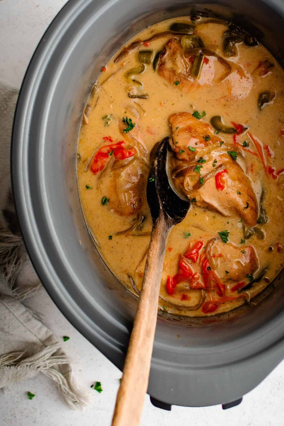 crockpot smothered chicken in a crockpot